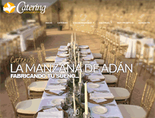 Tablet Screenshot of cateringlamanzanadeadan.com